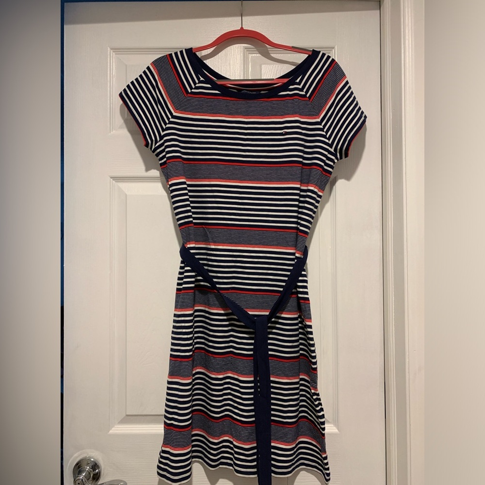 Dress, Tommy Hilfiger, M, Red & White & Blue